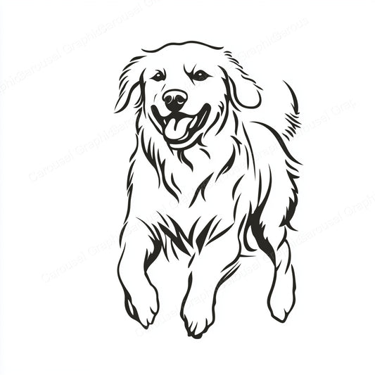 Golden Retriever Vector Graphic preview