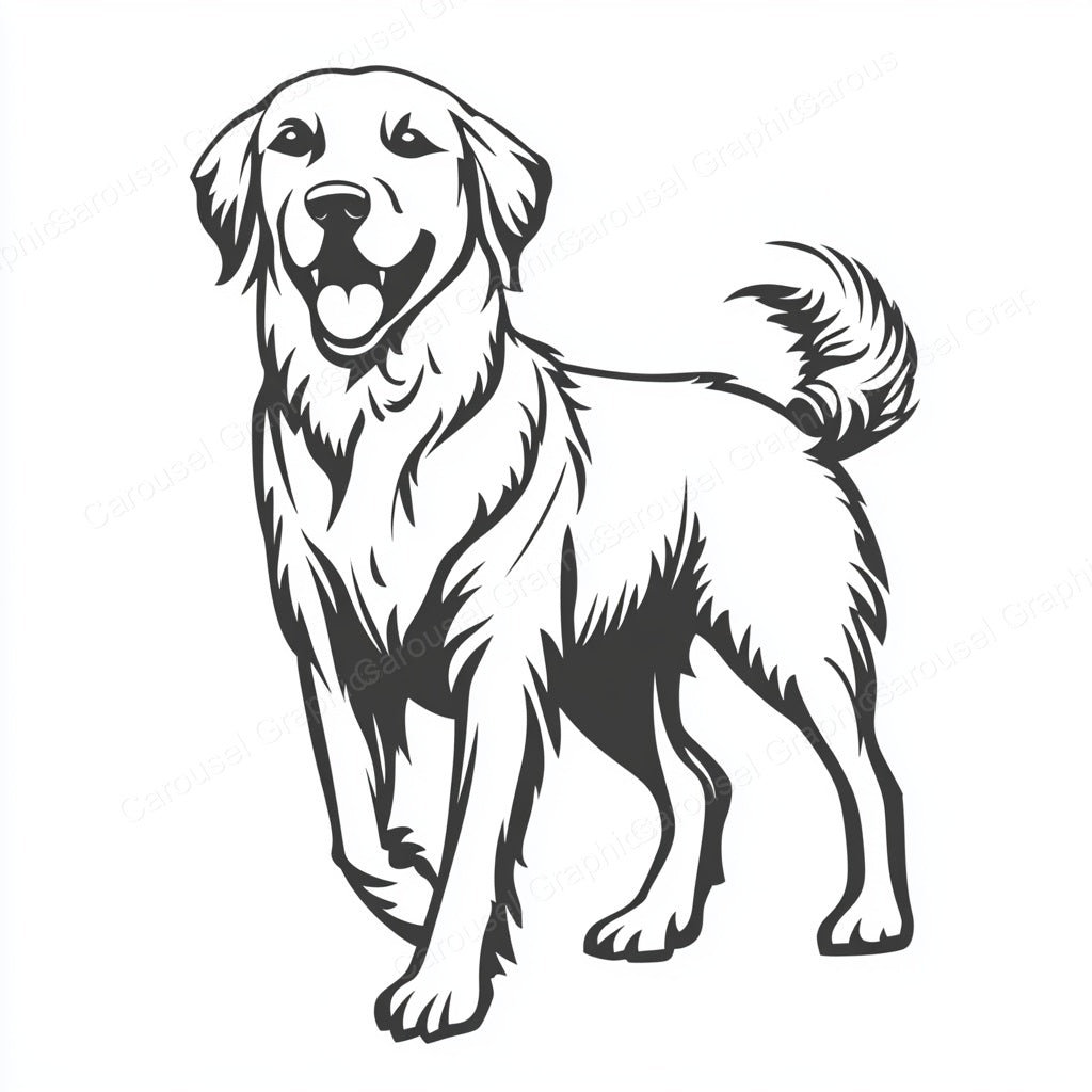 Golden Retriever Vector Graphic preview