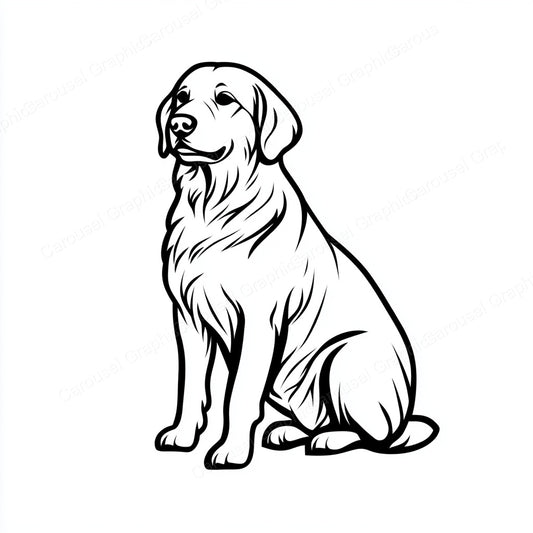 Golden Retriever Vector Graphic preview
