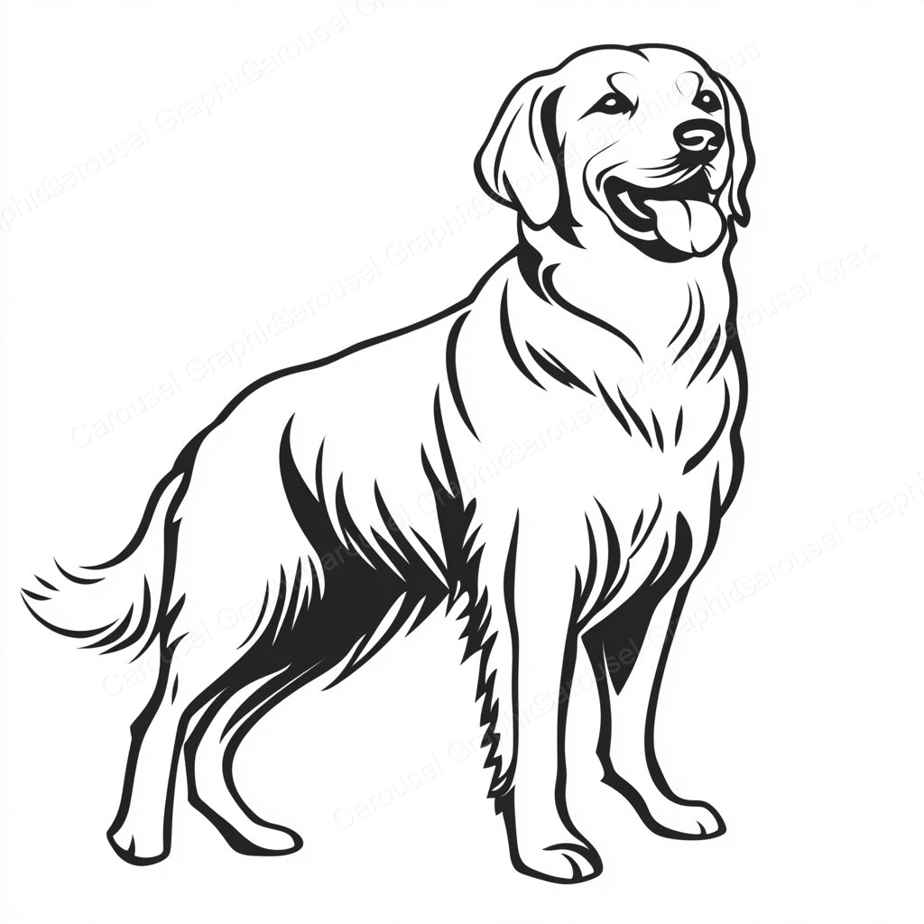 Golden Retriever Vector Graphic preview