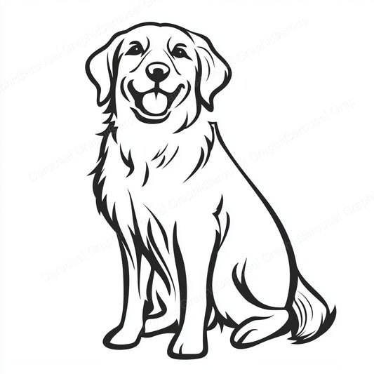 Golden Retriever Vector Graphic preview