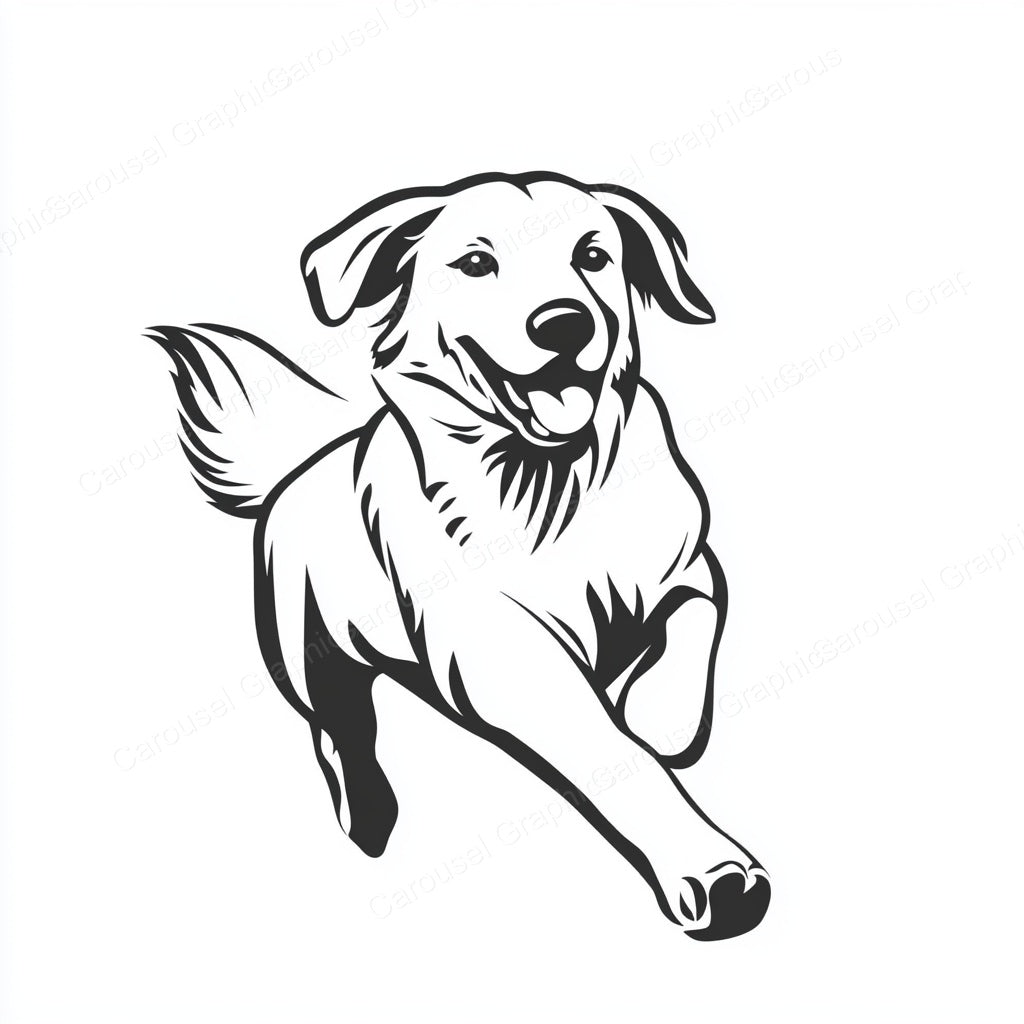 Golden Retriever Vector Graphic preview