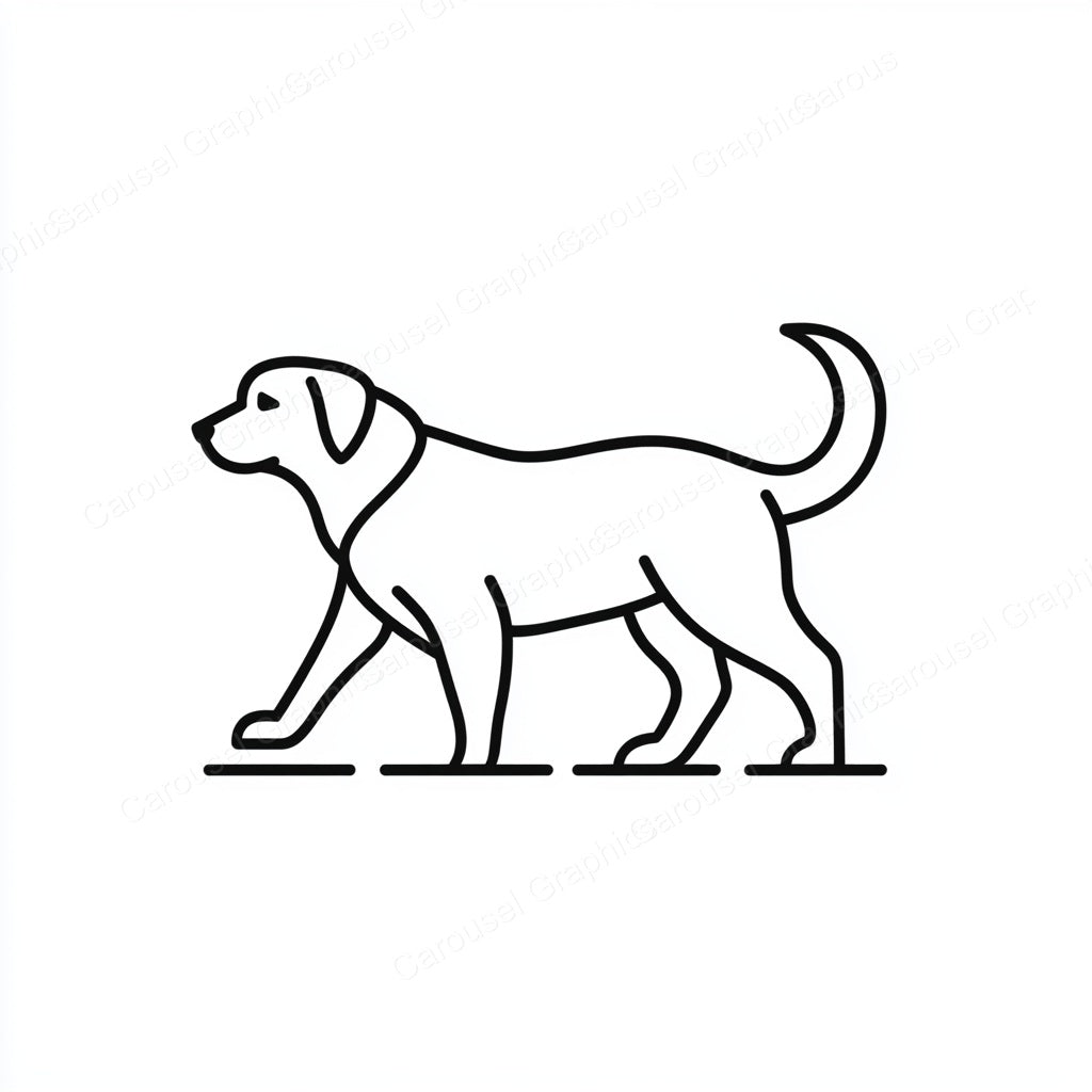 Golden Retriever Vector Graphic preview