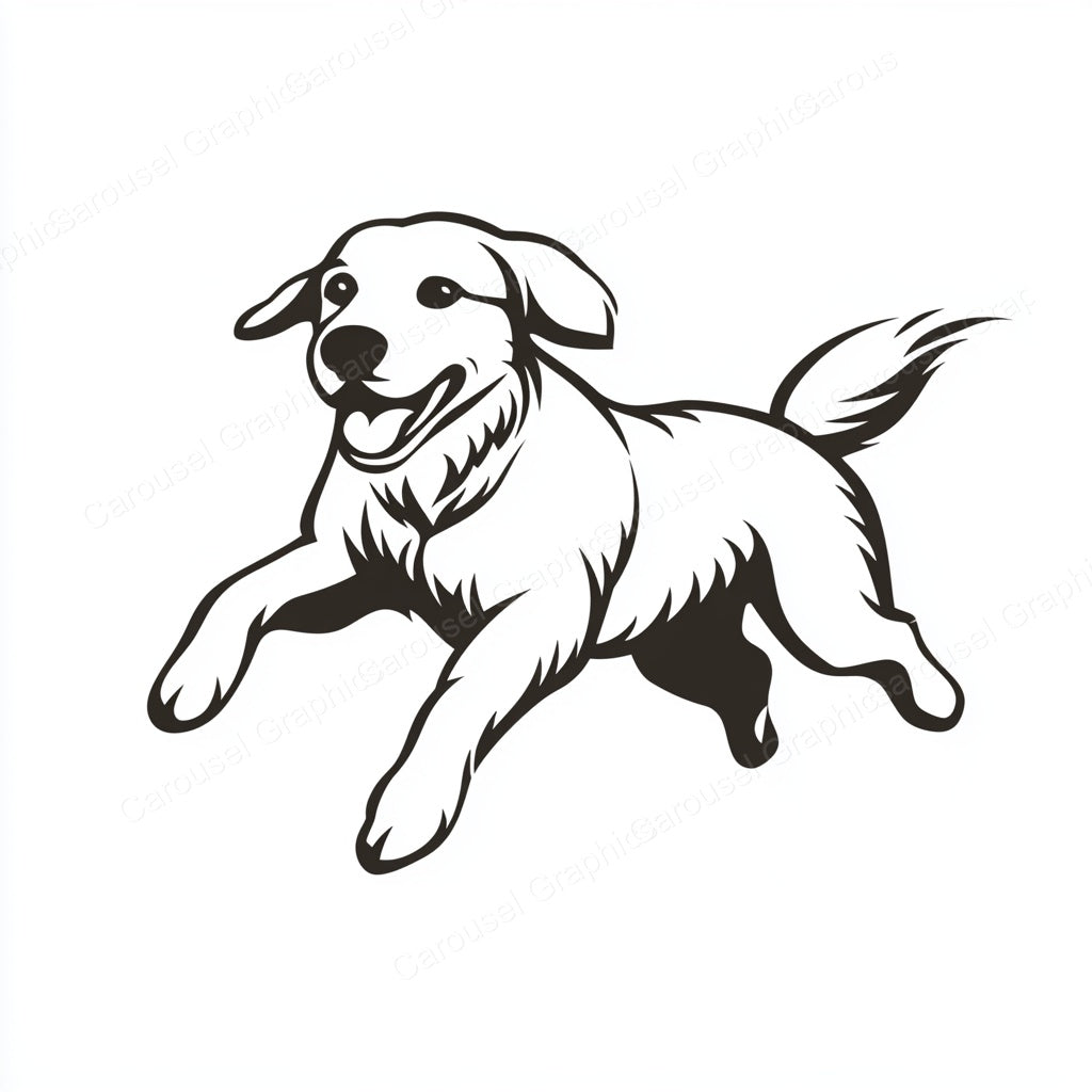Golden Retriever Vector Graphic preview