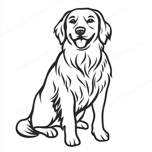 Golden Retriever Vector Graphic preview