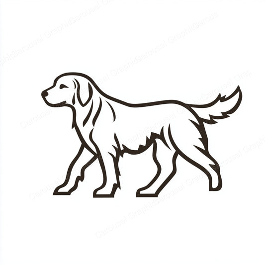Golden Retriever Vector Graphic preview
