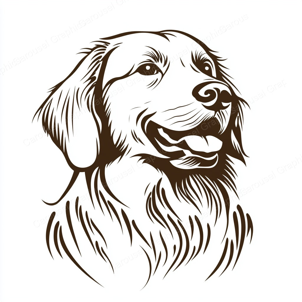 Golden Retriever Vector Graphic preview