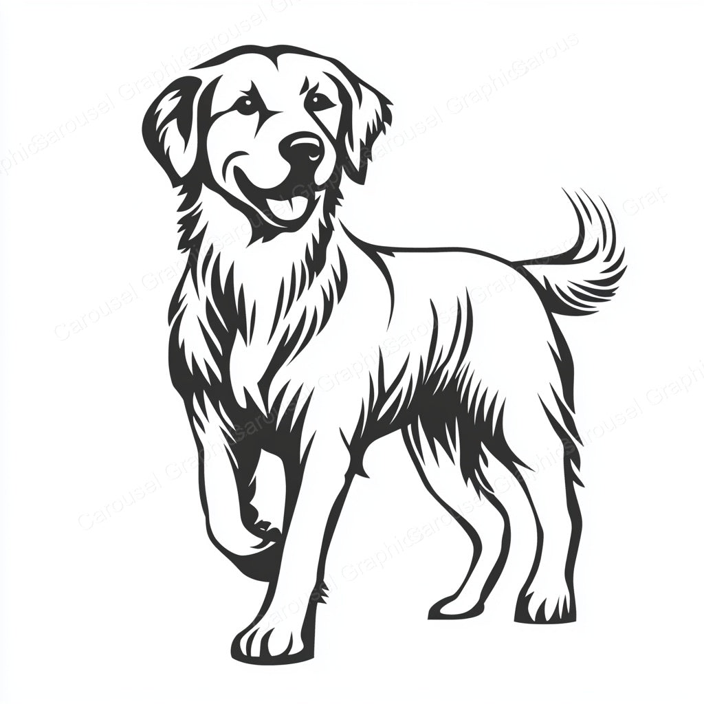 Golden Retriever Vector Graphic preview