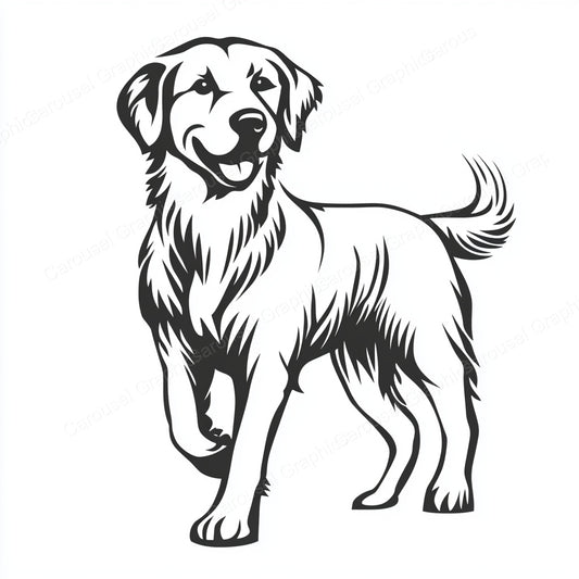 Golden Retriever Vector Graphic preview