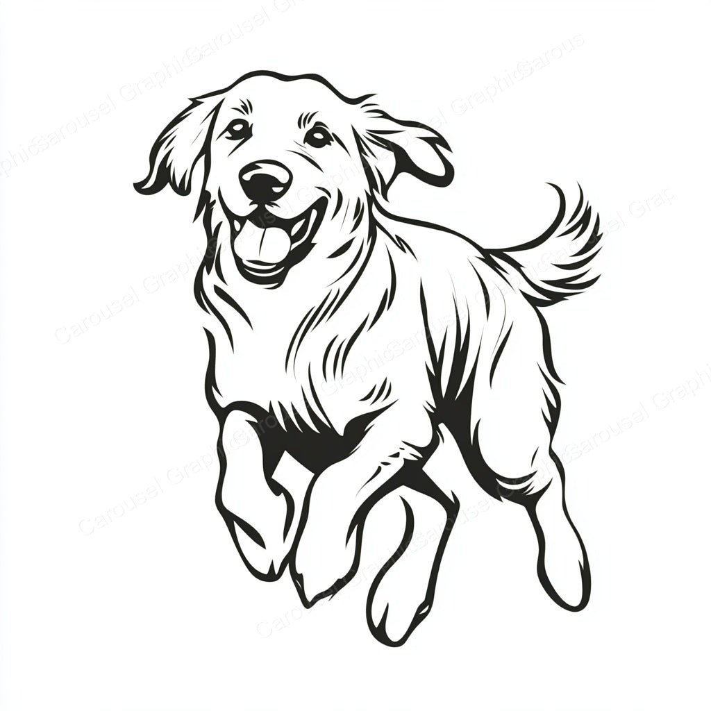 Golden Retriever Vector Graphic preview
