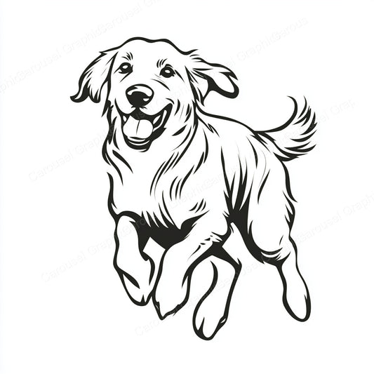 Golden Retriever Vector Graphic preview