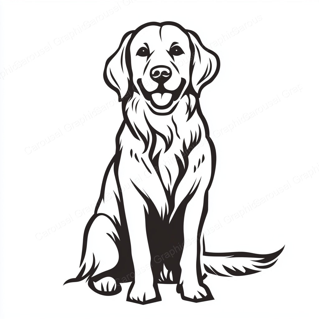 Golden Retriever Vector Graphic preview