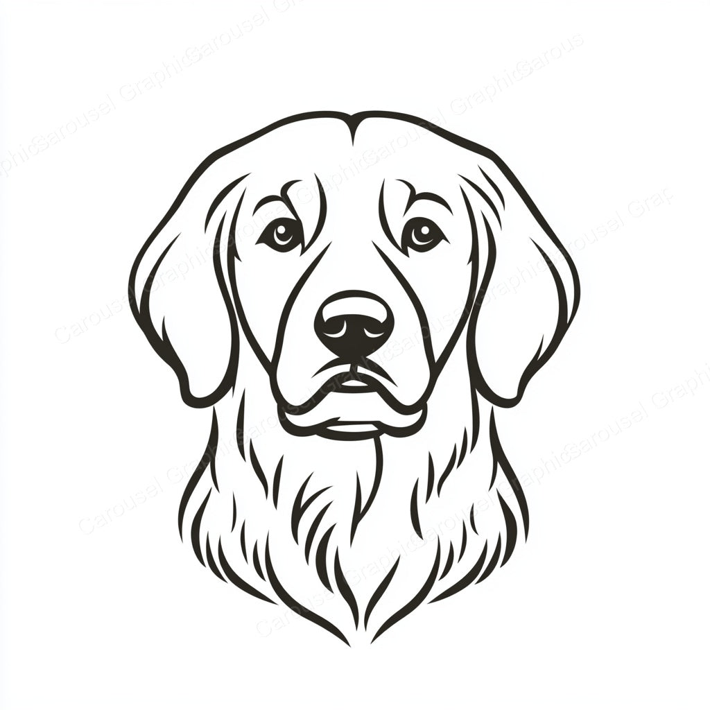 Golden Retriever Vector Graphic preview