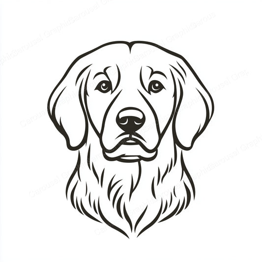 Golden Retriever Vector Graphic preview