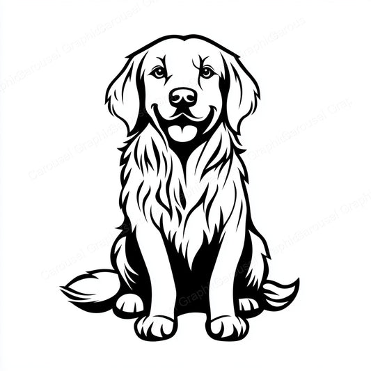 Golden Retriever Vector Graphic preview