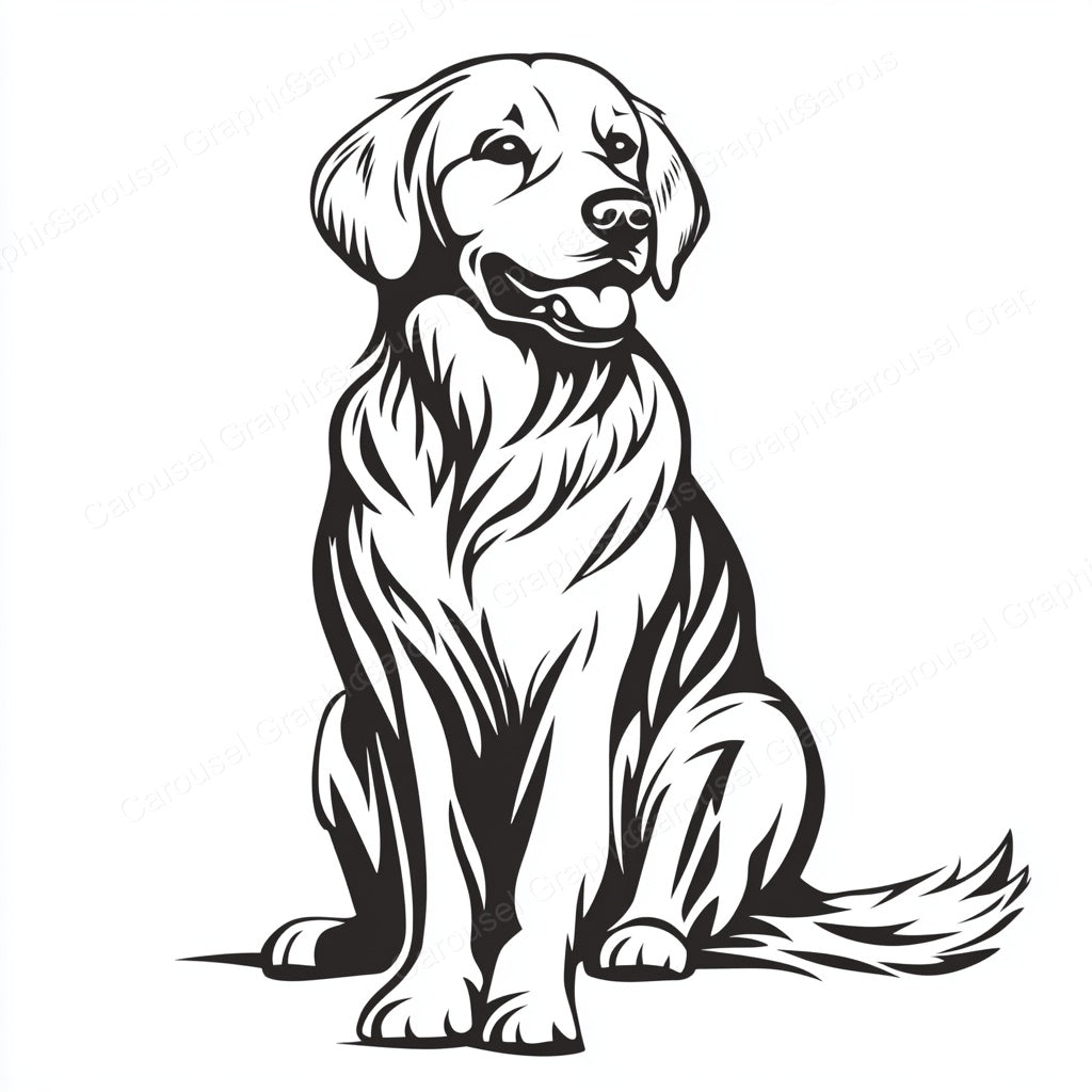 Golden Retriever Vector Graphic preview