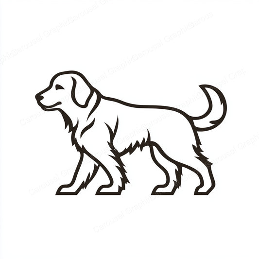 Golden Retriever Vector Graphic preview