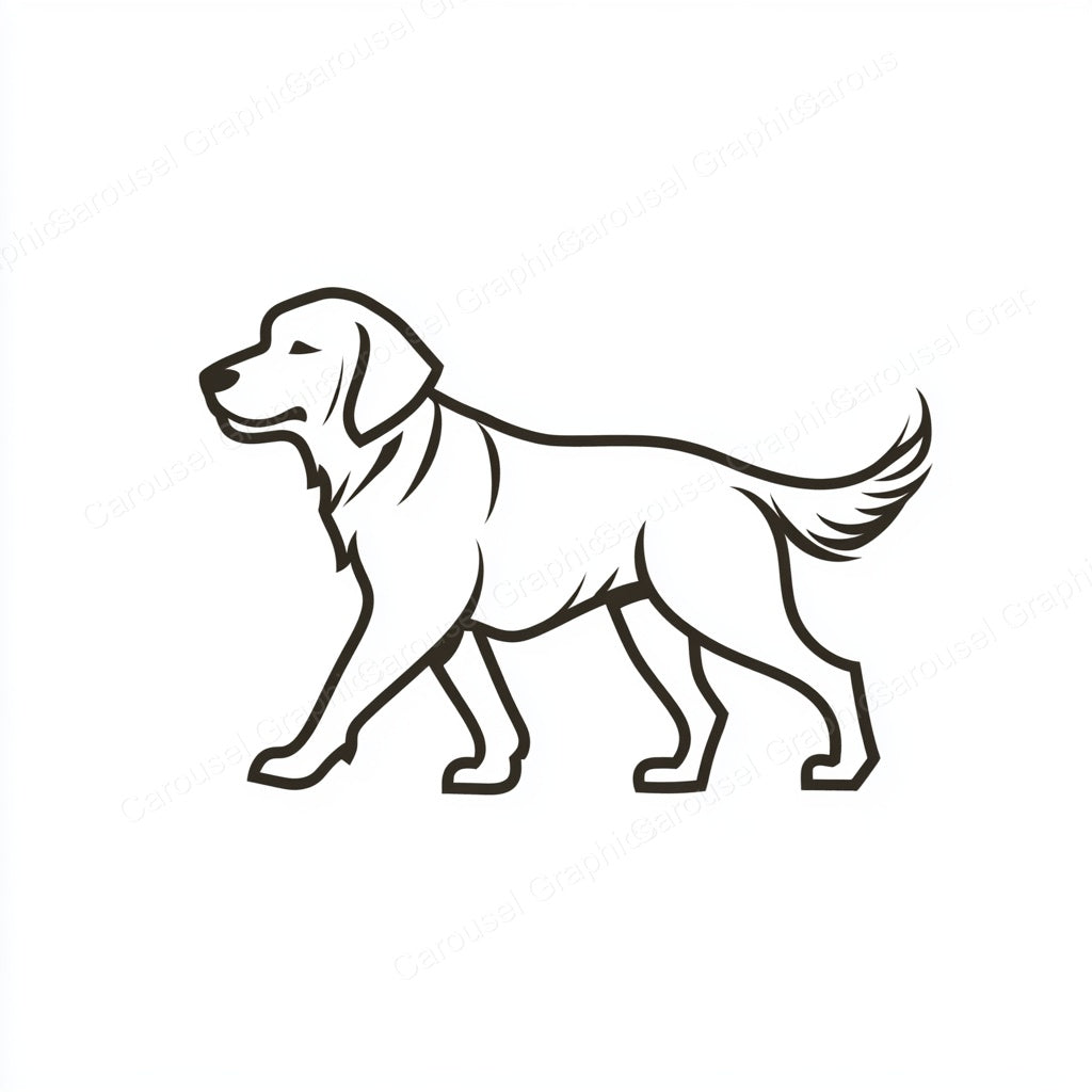 Golden Retriever Vector Graphic preview