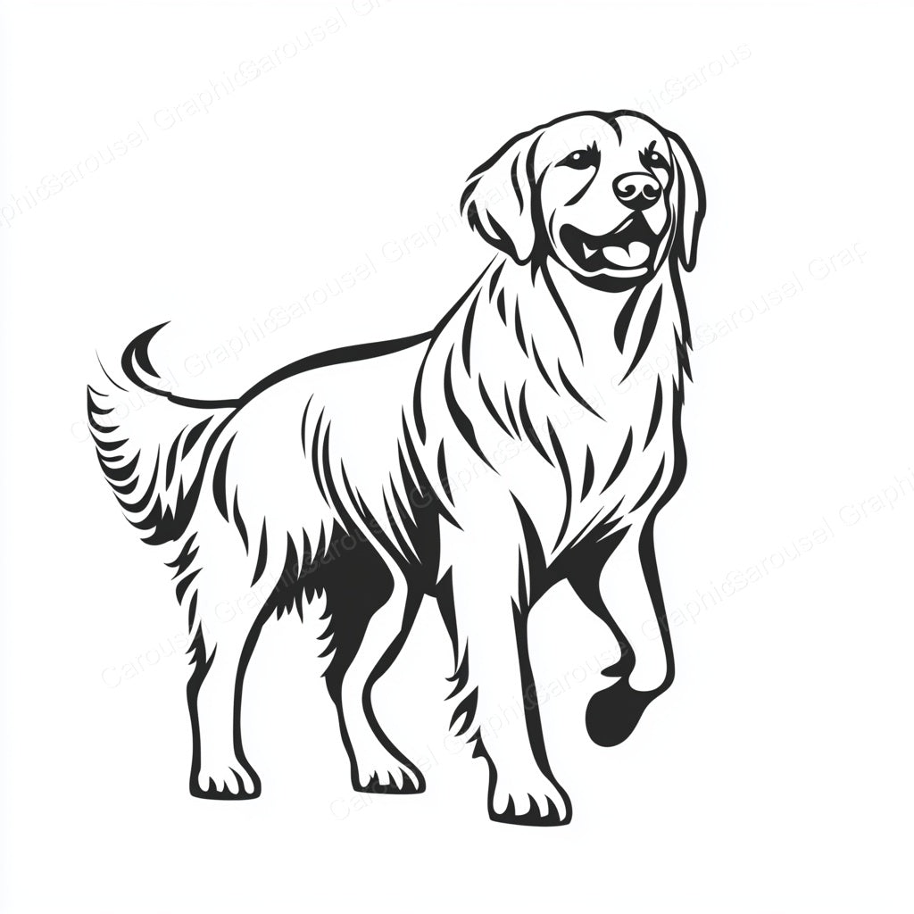 Golden Retriever Vector Graphic preview