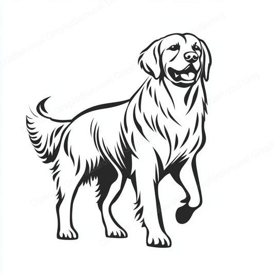 Golden Retriever Vector Graphic preview