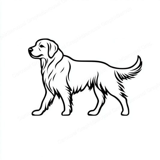 Golden Retriever Vector Graphic preview
