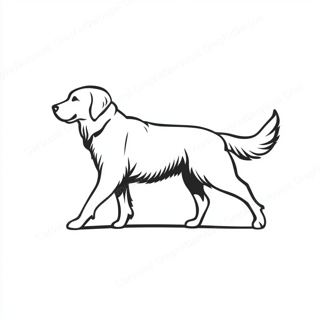 Golden Retriever Vector Graphic preview