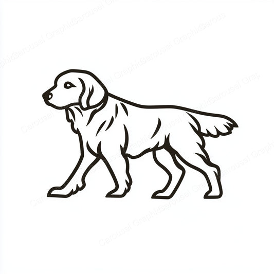 Golden Retriever Vector Graphic preview
