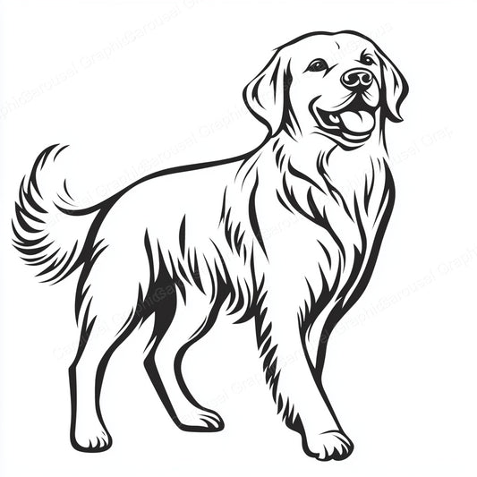 Golden Retriever Vector Graphic preview