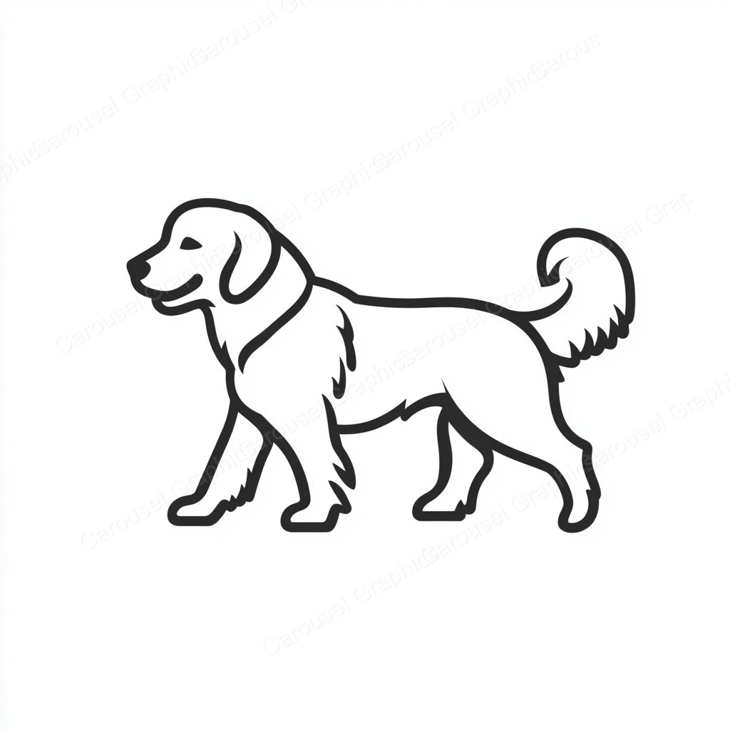 Golden Retriever Vector Graphic preview