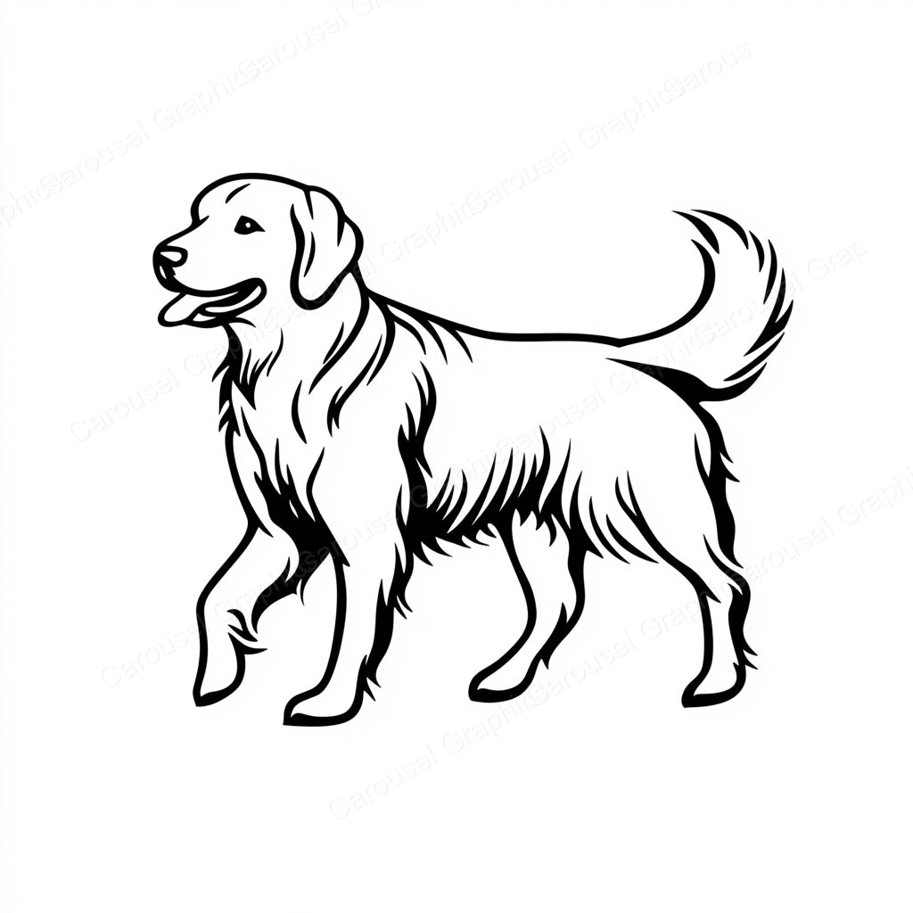Golden Retriever Vector Graphic preview