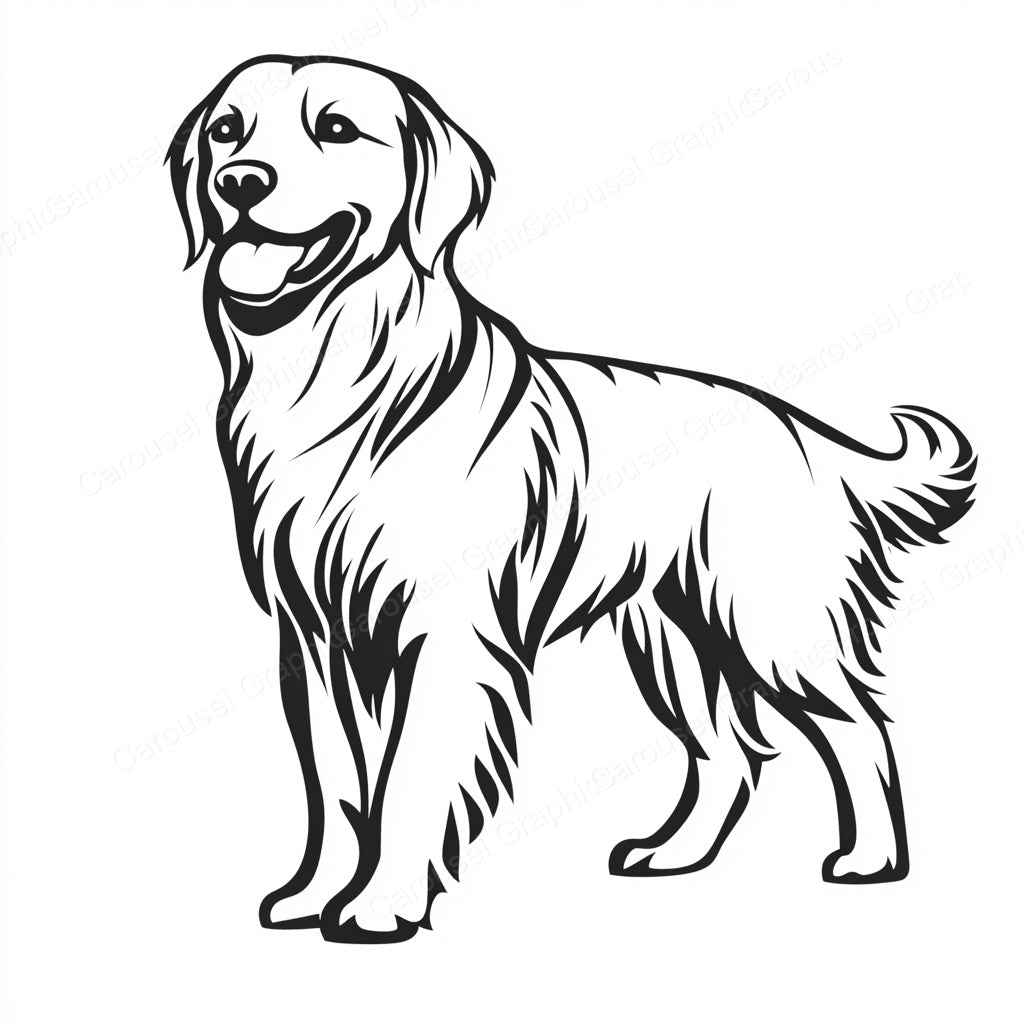 Golden Retriever Vector Graphic preview