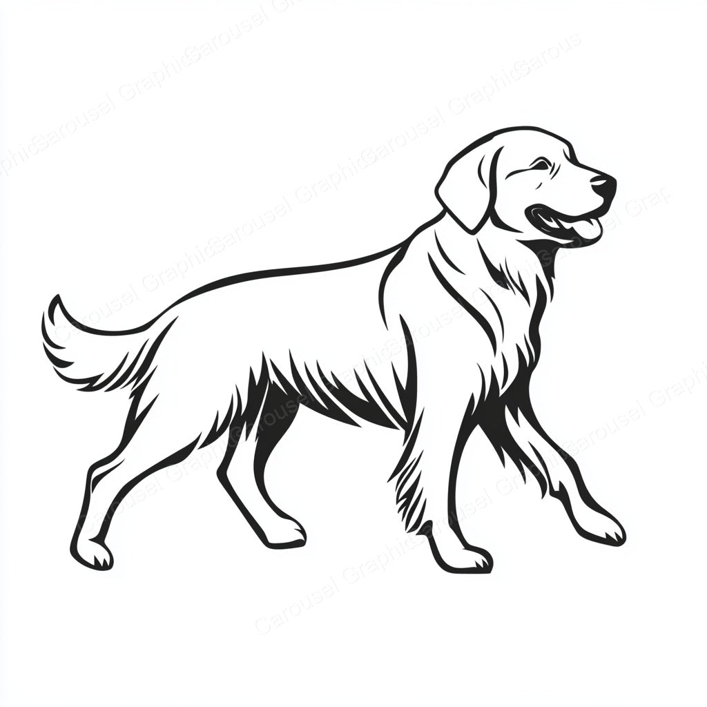 Golden Retriever Vector Graphic preview