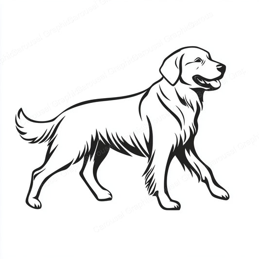 Golden Retriever Vector Graphic preview