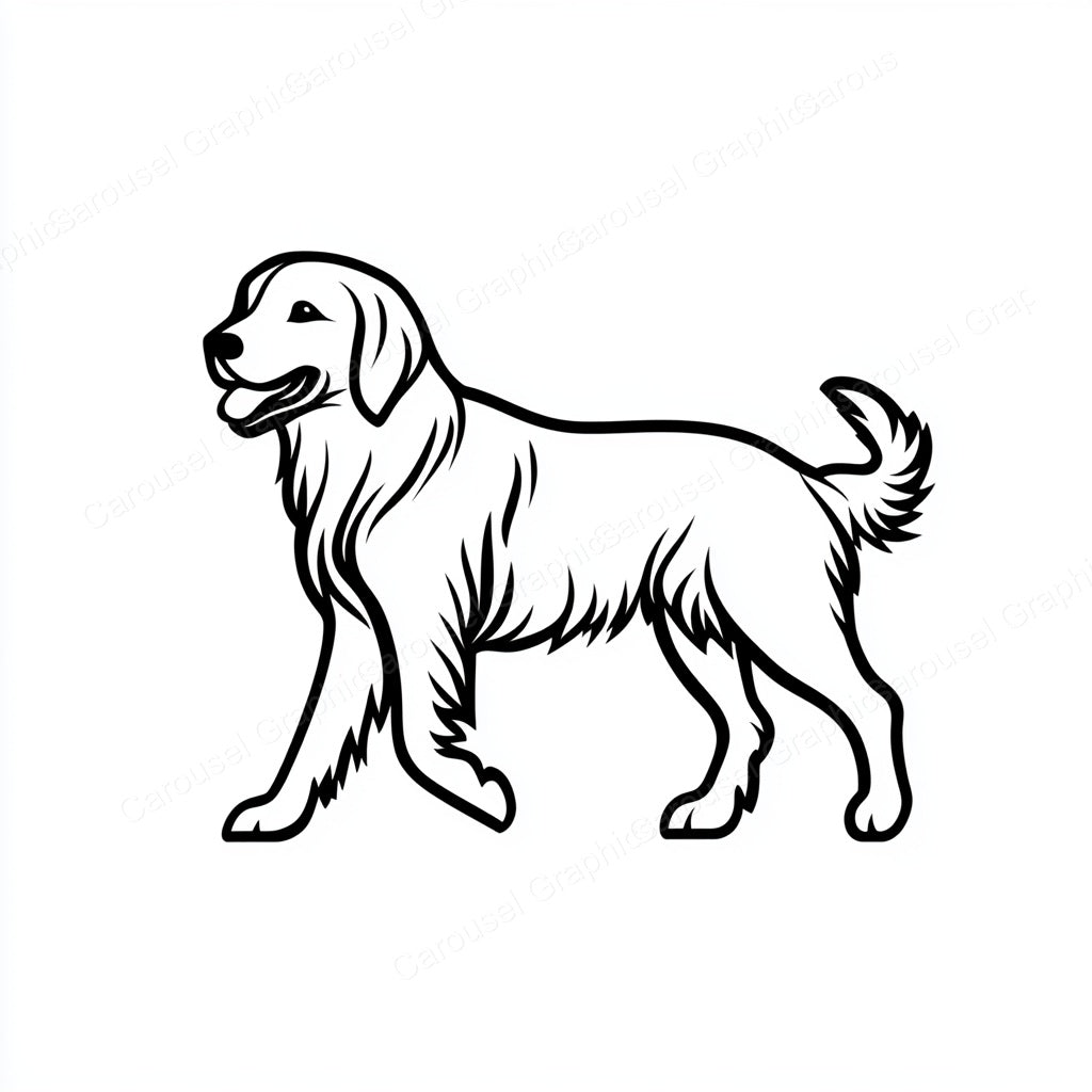 Golden Retriever Vector Graphic preview