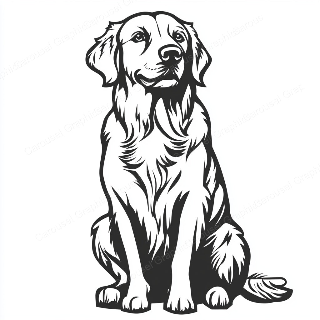 Golden Retriever Vector Graphic preview