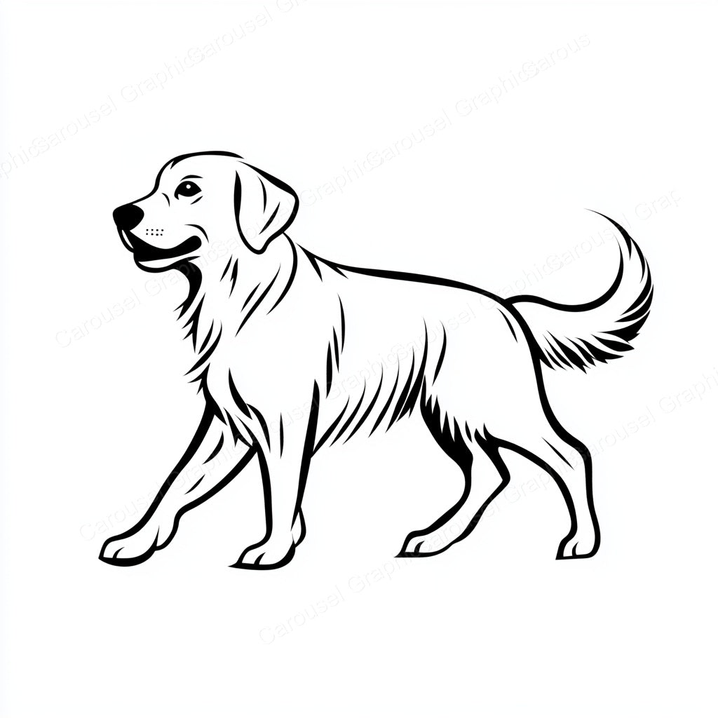Golden Retriever Vector Graphic preview
