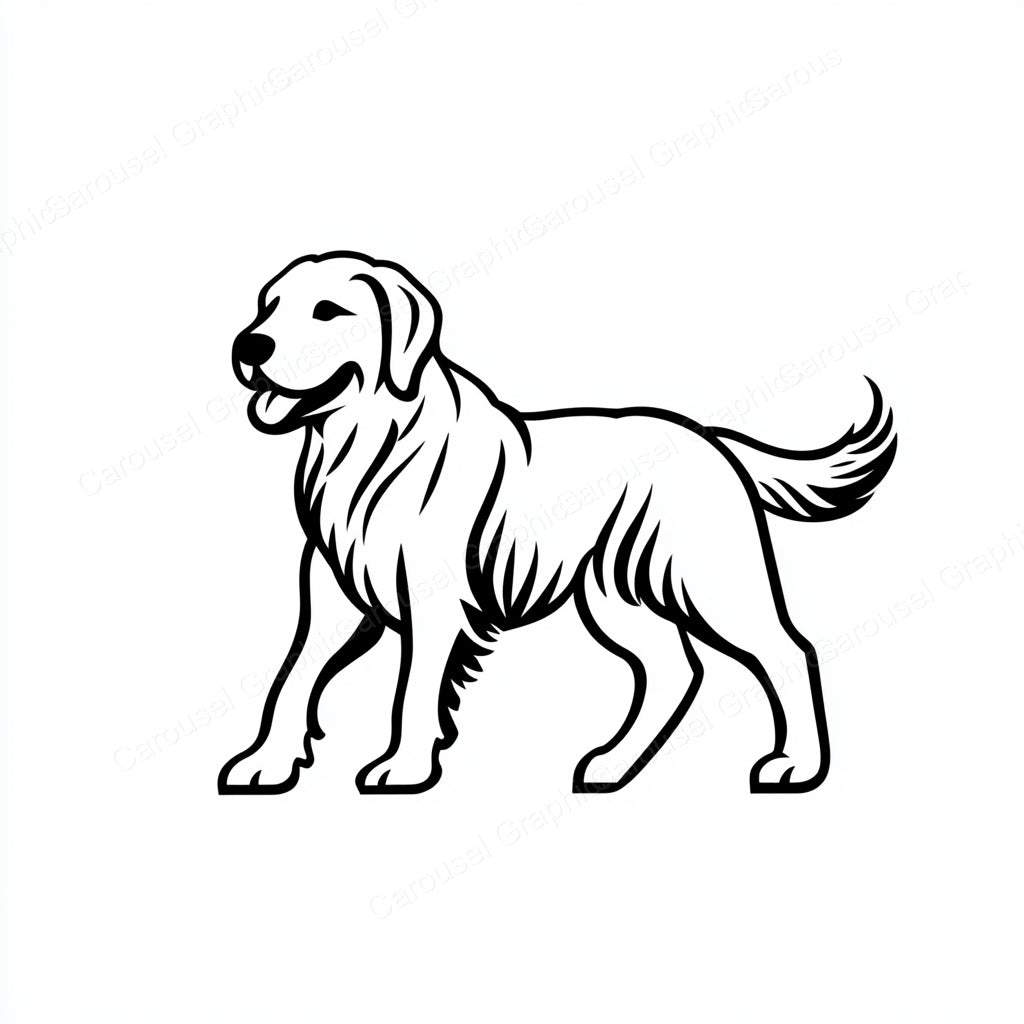 Golden Retriever Vector Graphic preview