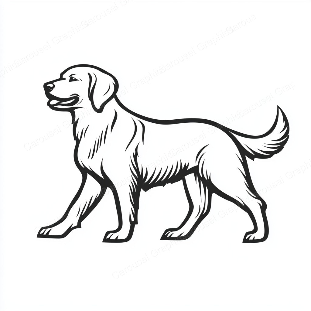 Golden Retriever Vector Graphic preview