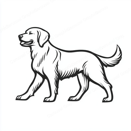 Golden Retriever Vector Graphic preview