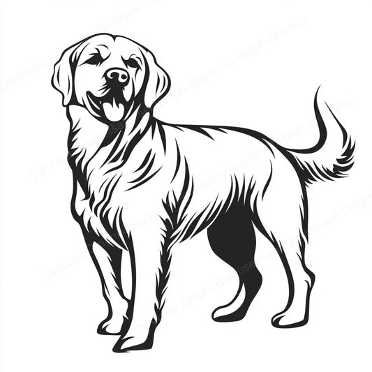 Golden Retriever Vector Graphic preview