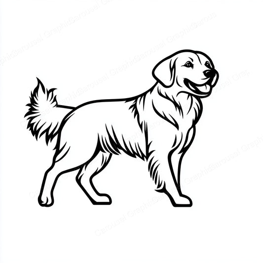 Golden Retriever Vector Graphic preview