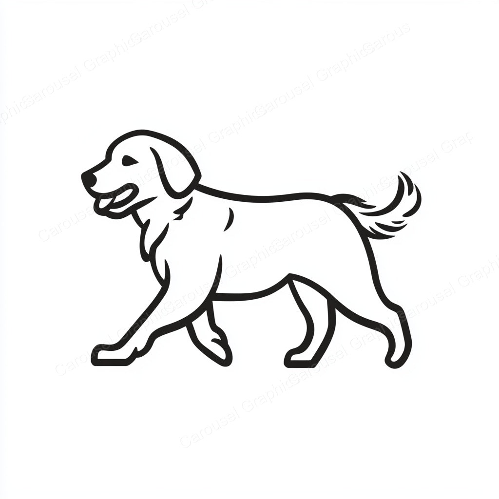 Golden Retriever Vector Graphic preview