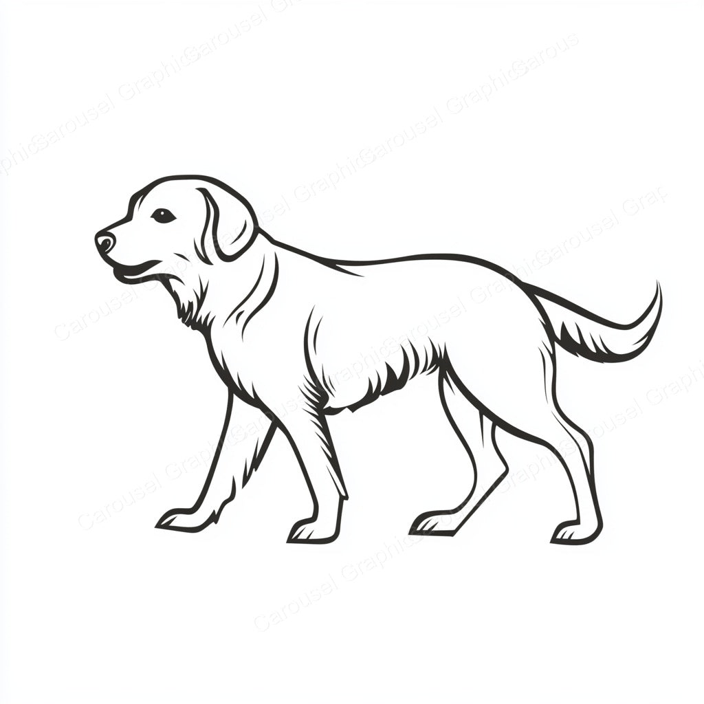 Golden Retriever Vector Graphic preview