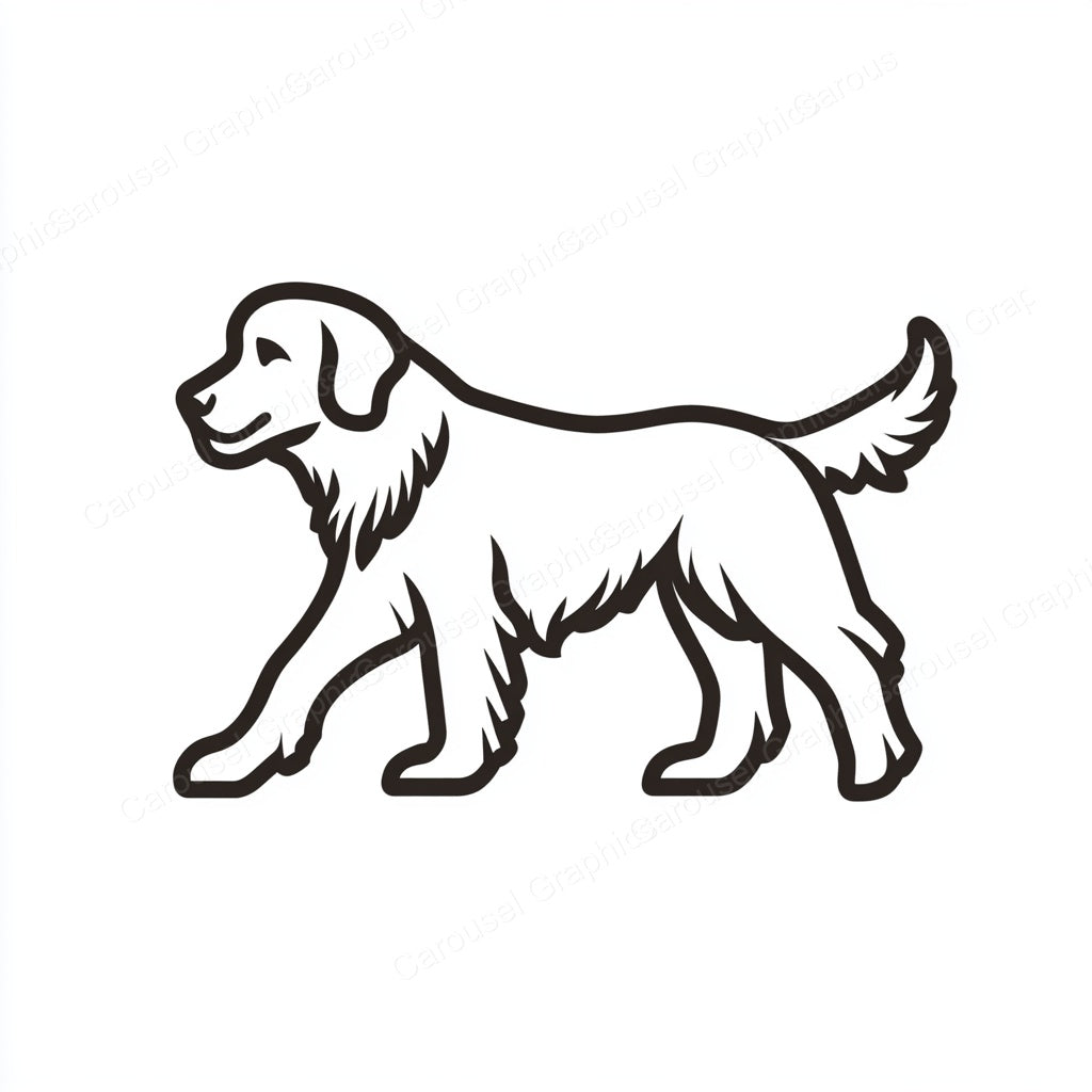 Golden Retriever Vector Graphic preview