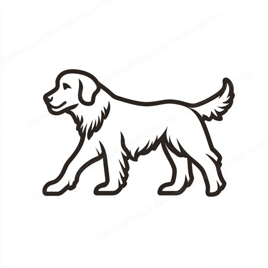 Golden Retriever Vector Graphic preview