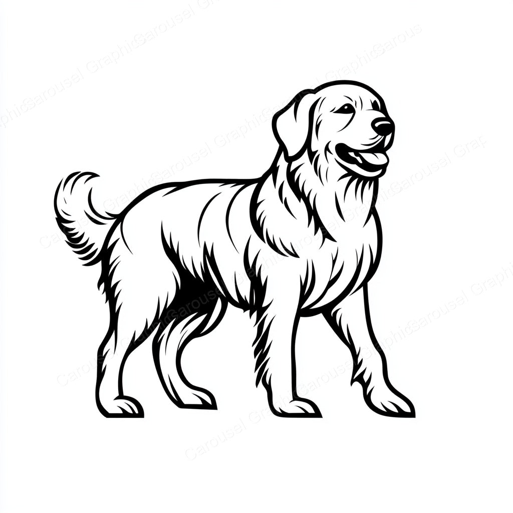 Golden Retriever Vector Graphic preview