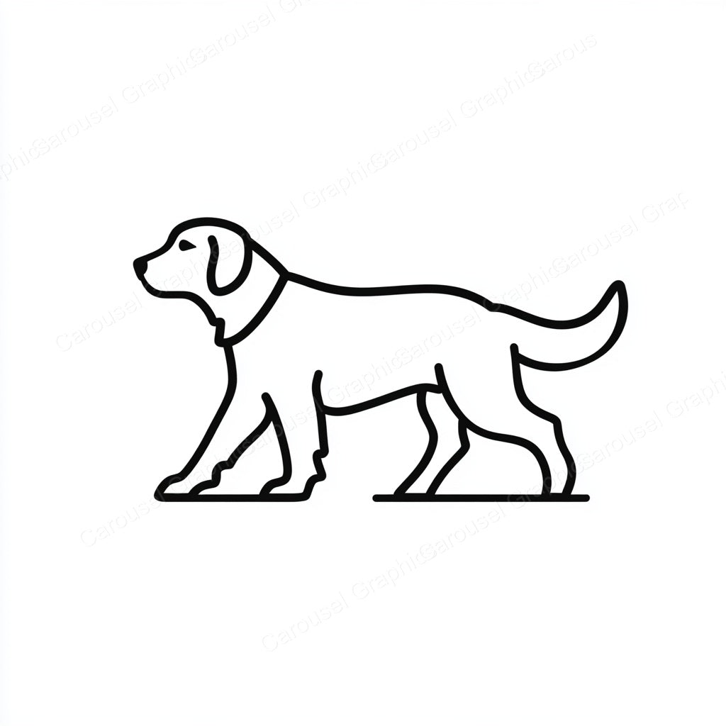 Golden Retriever Vector Graphic preview