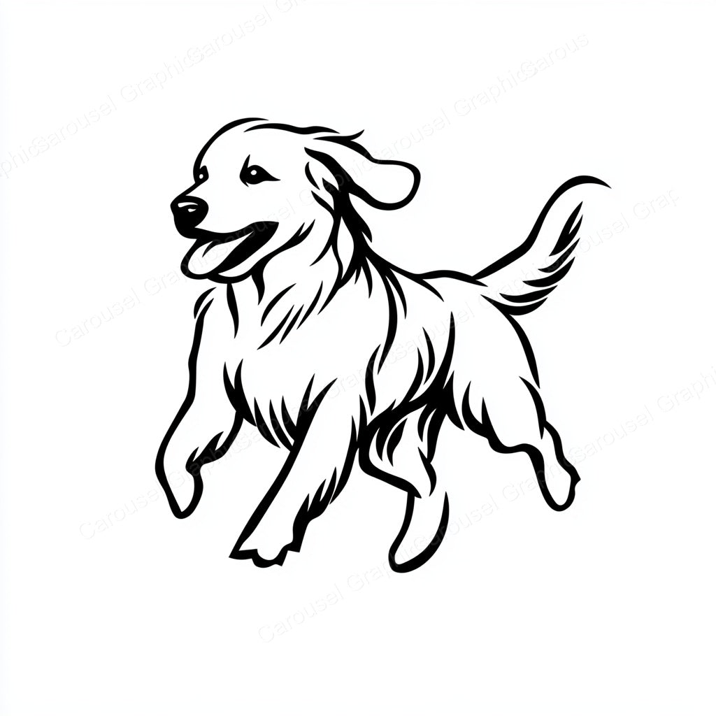 Golden Retriever Vector Graphic preview
