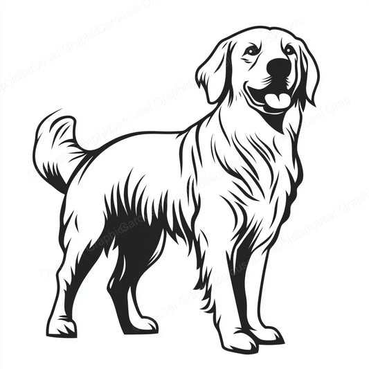 Golden Retriever Vector Graphic preview