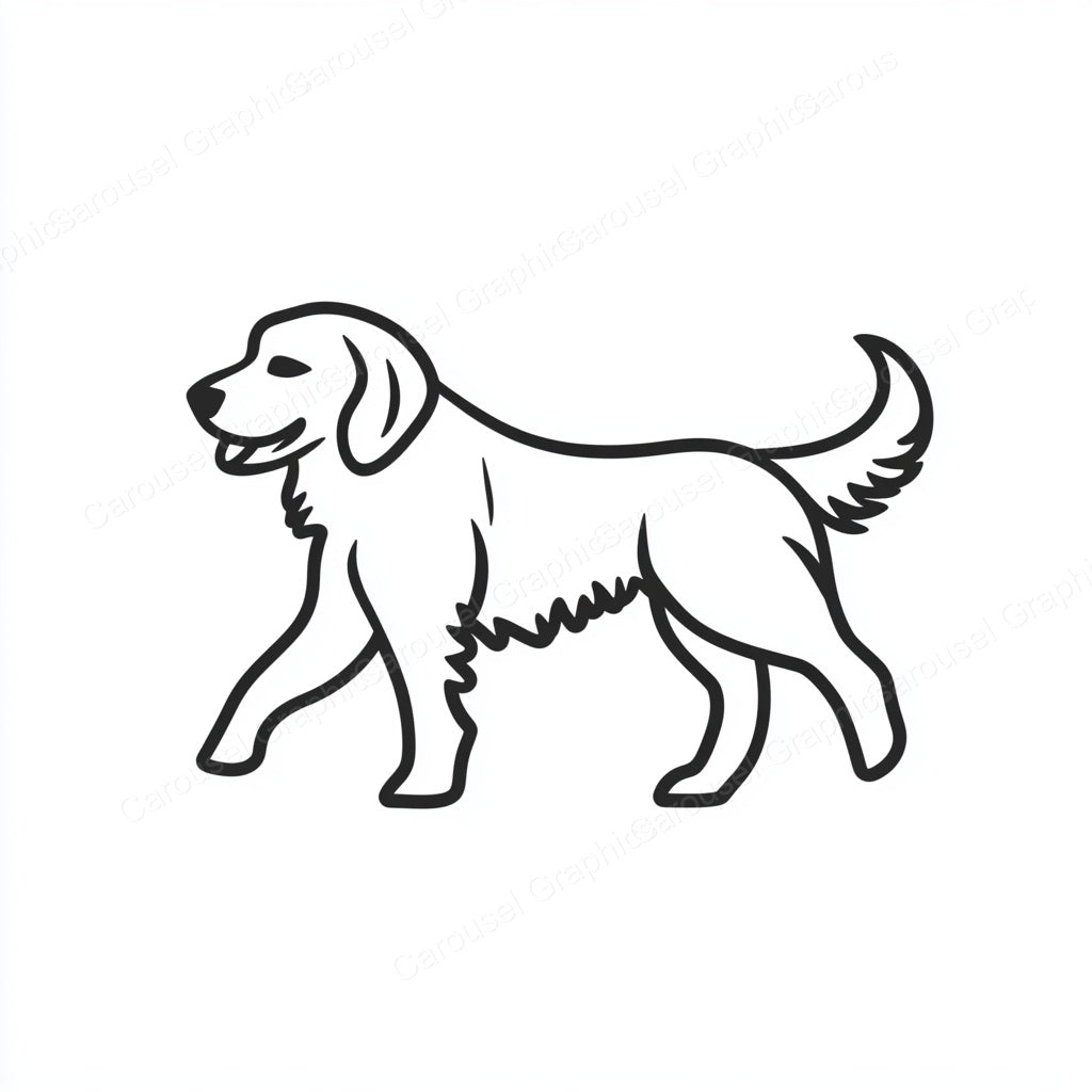 Golden Retriever Vector Graphic preview